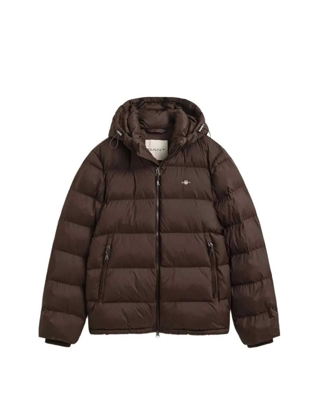 Gant Brown Veste Matelassée À Capuche for men