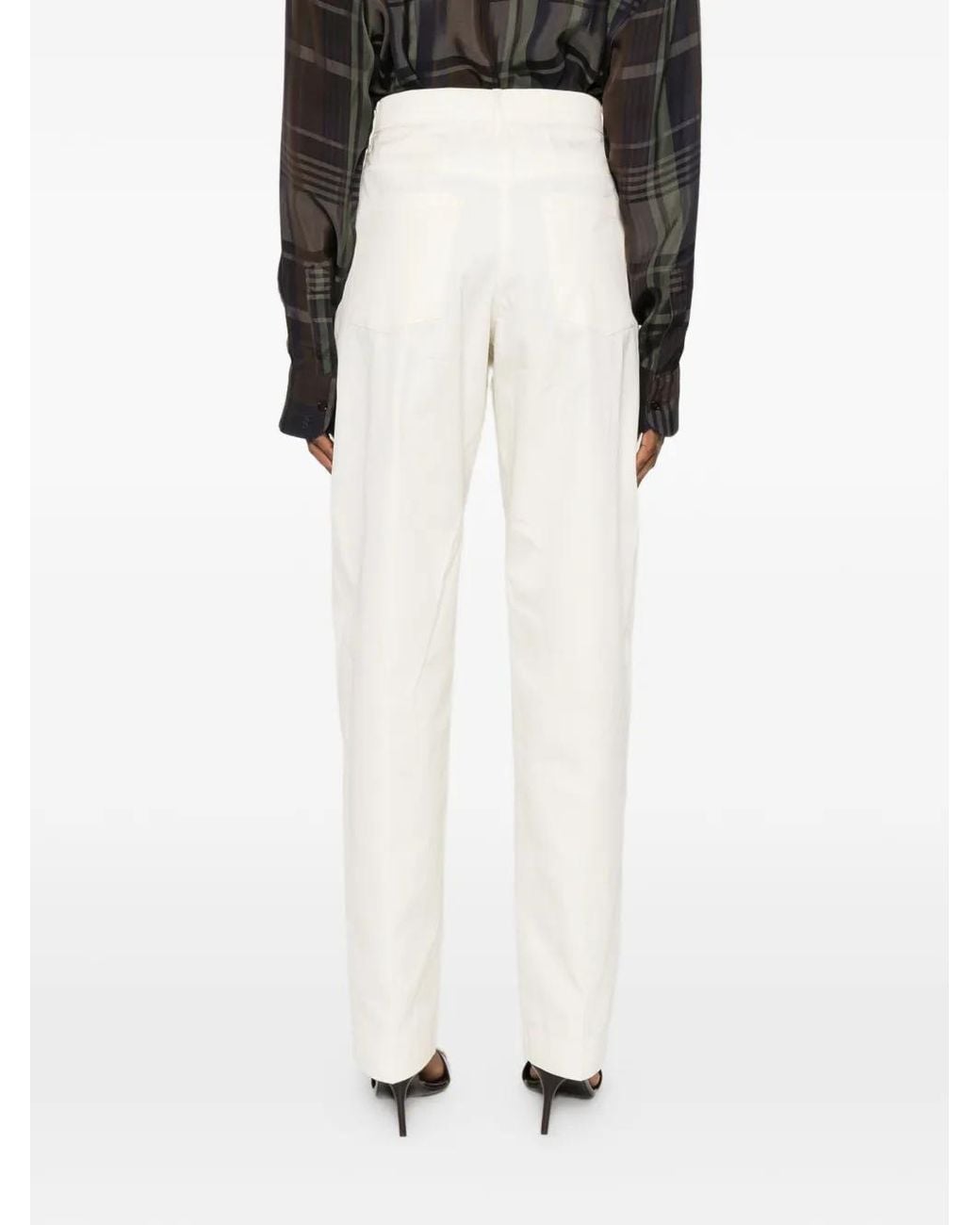 Jil Sander White Cotton Trousers
