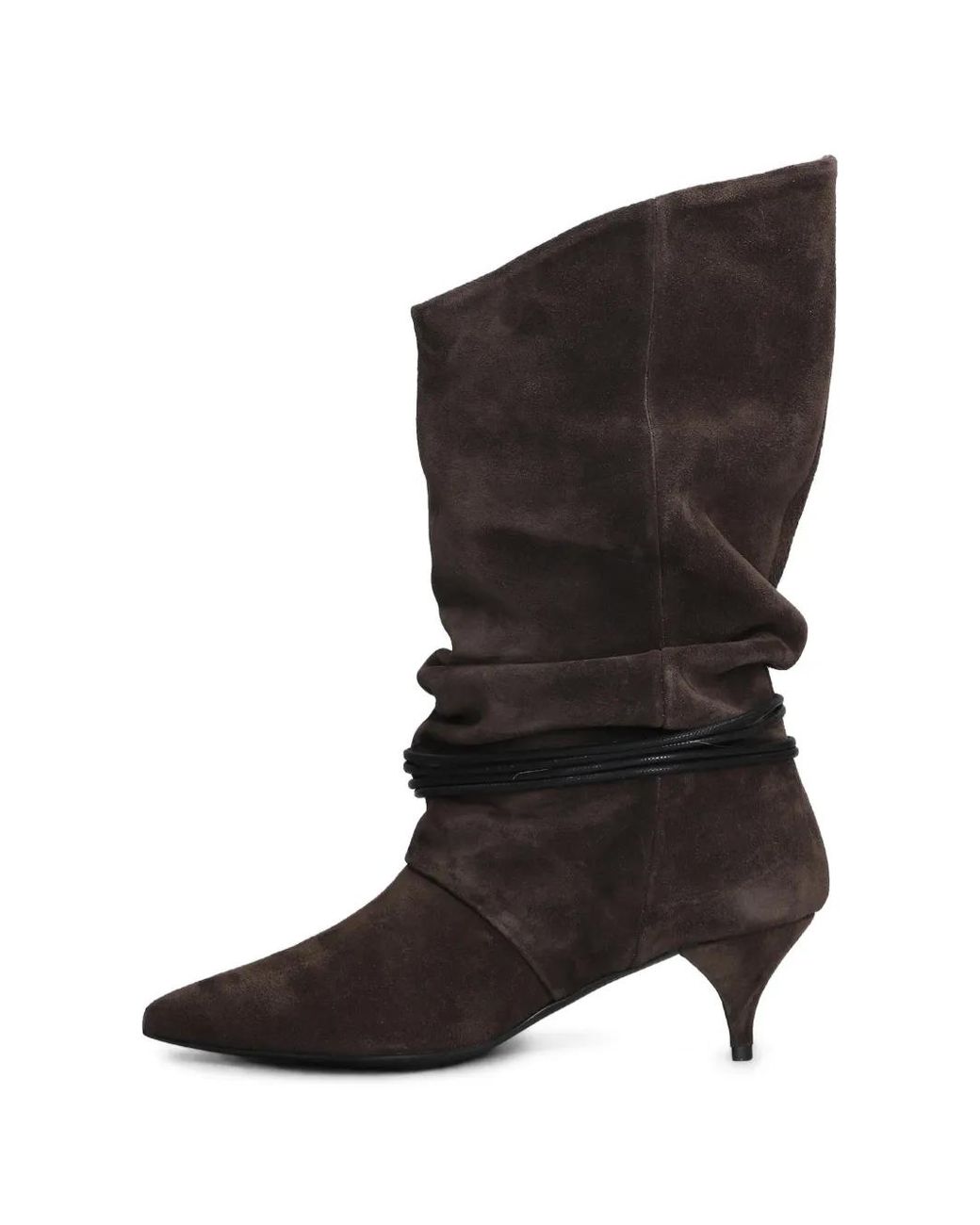 Alchimia Black Slouchy Pointed-Toe Boots