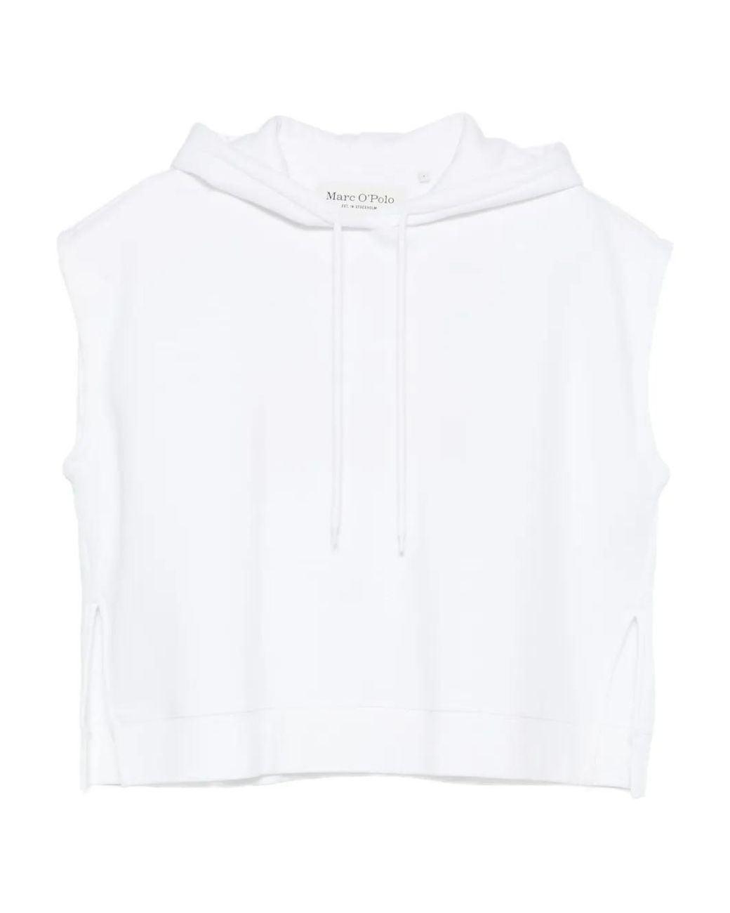 Marc O' Polo White Side-Split Hoodie