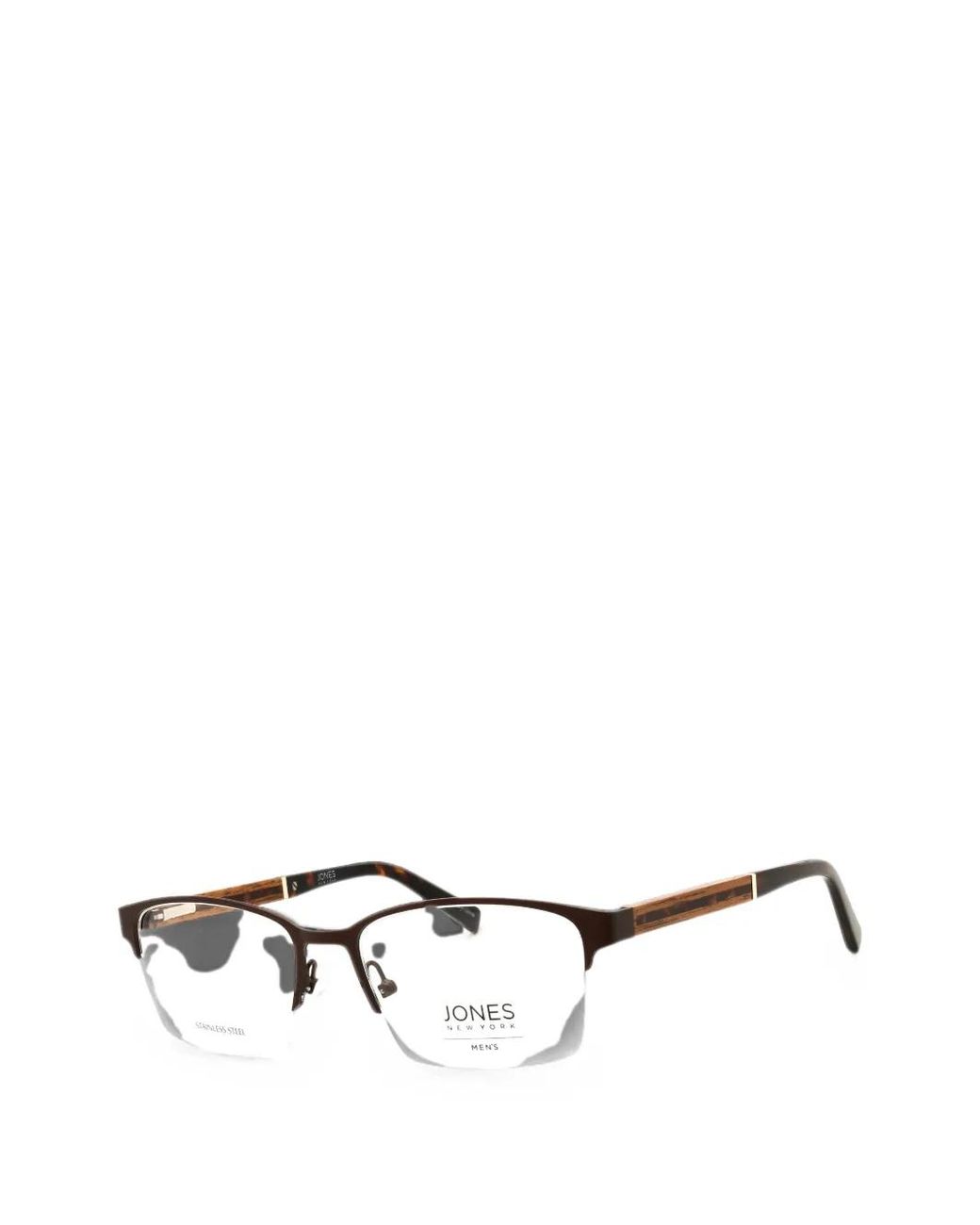 Jones New York White Rectangle-Frame Glasses for men