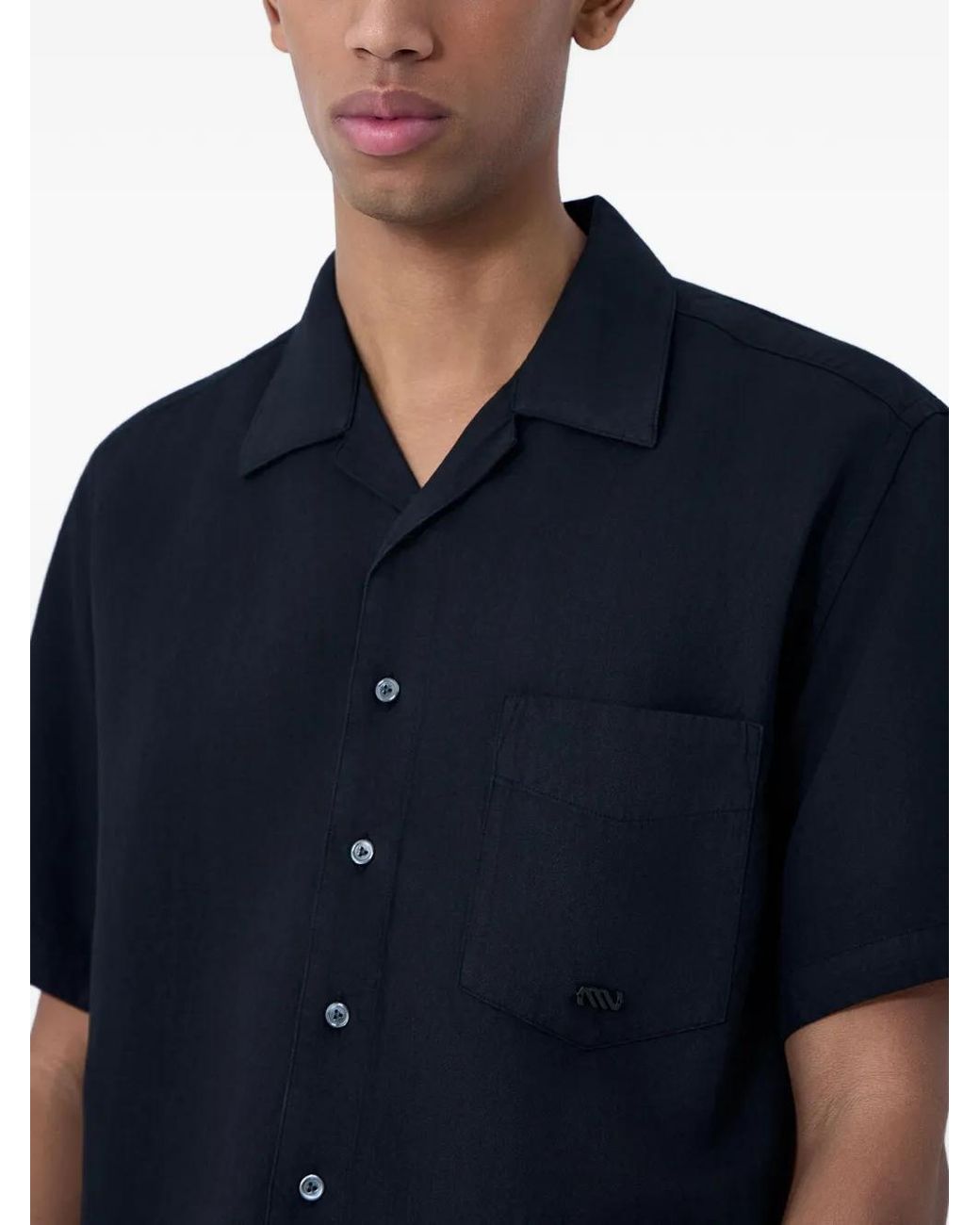 MOOS STUDIO Blue Short-Sleeve Shirt for men