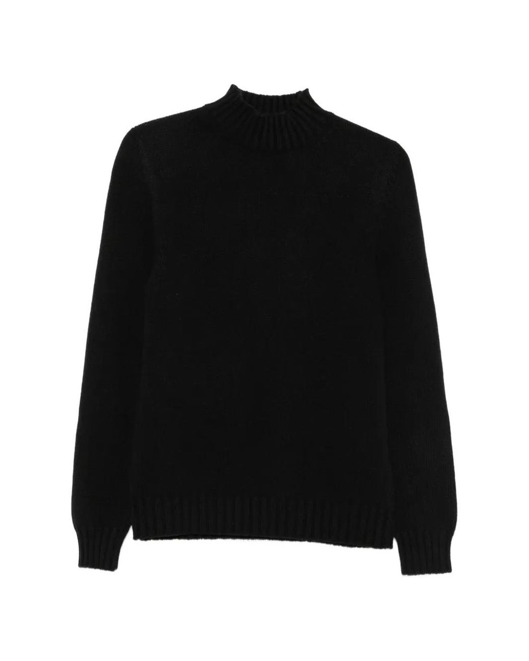 Pull Côtelé À Col Montant Fedeli pour homme en coloris Black