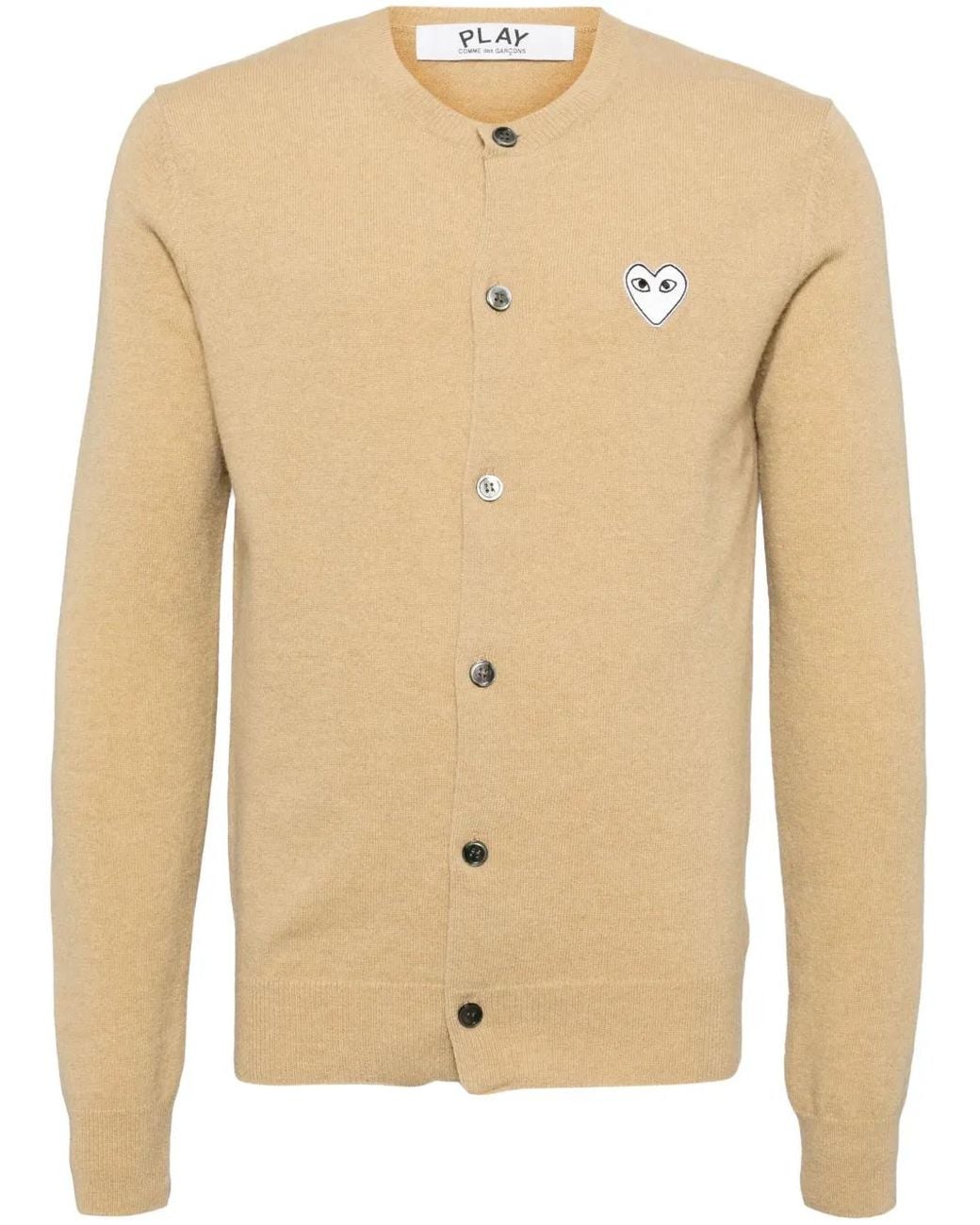 COMME DES GARÇONS PLAY Natural Wool Cardigan