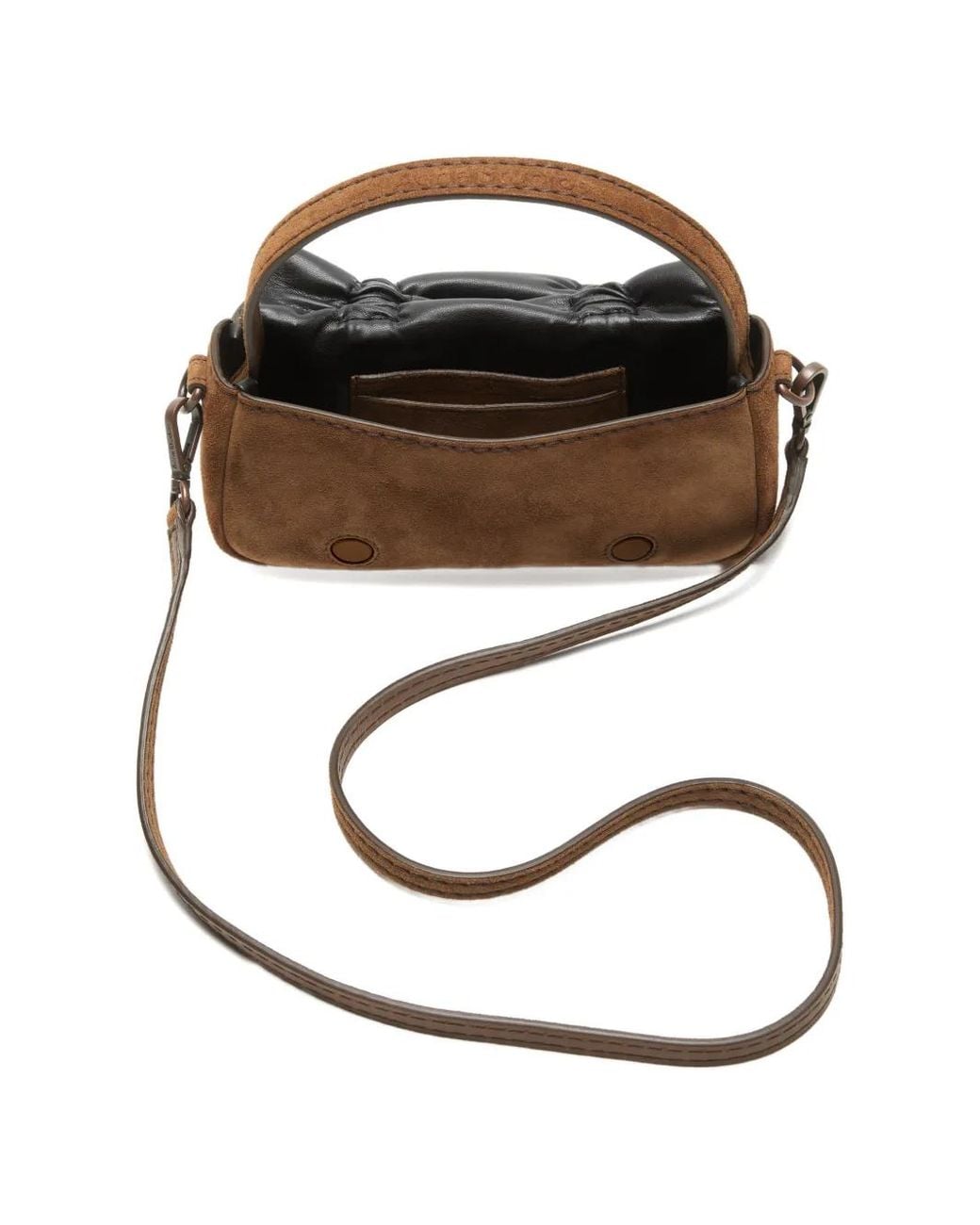 Borsa Micro Con Tasche di Acne in Brown