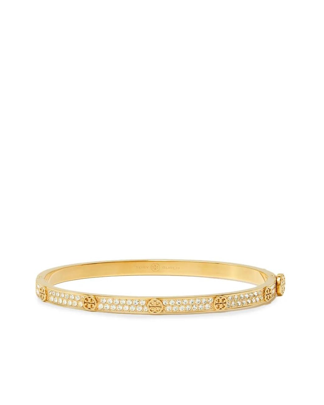 Tory Burch Metallic -tone Miller Stud Crystal Bracelet