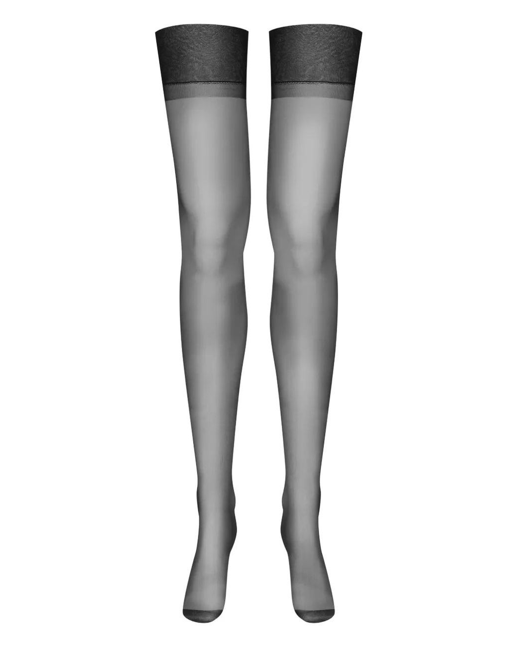 Maison Close Black Seamless Sheer Stockings