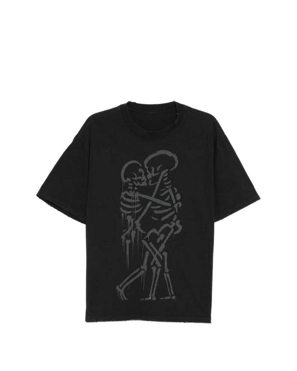 WARMAN Black Graphic T-Shirt for men