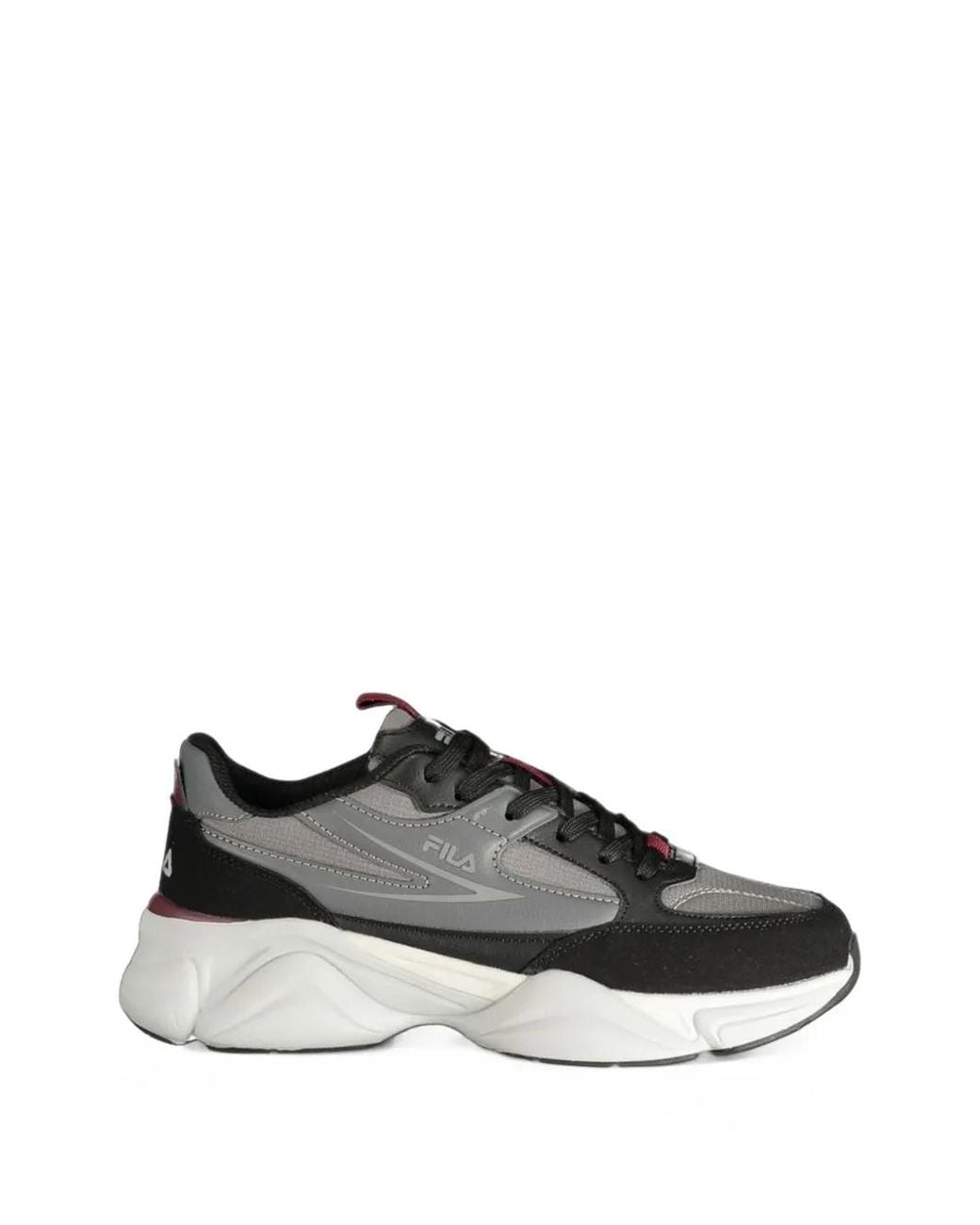 Fila Gray Recade Logo-Print Panelled Sneakers