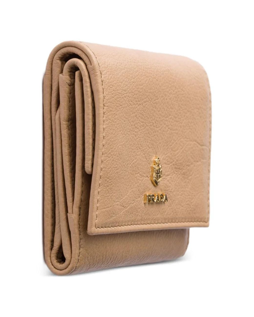 Prada Natural Small Leather Wallet