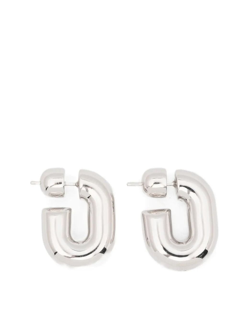 Maria Black White Forma Hoop Earrings