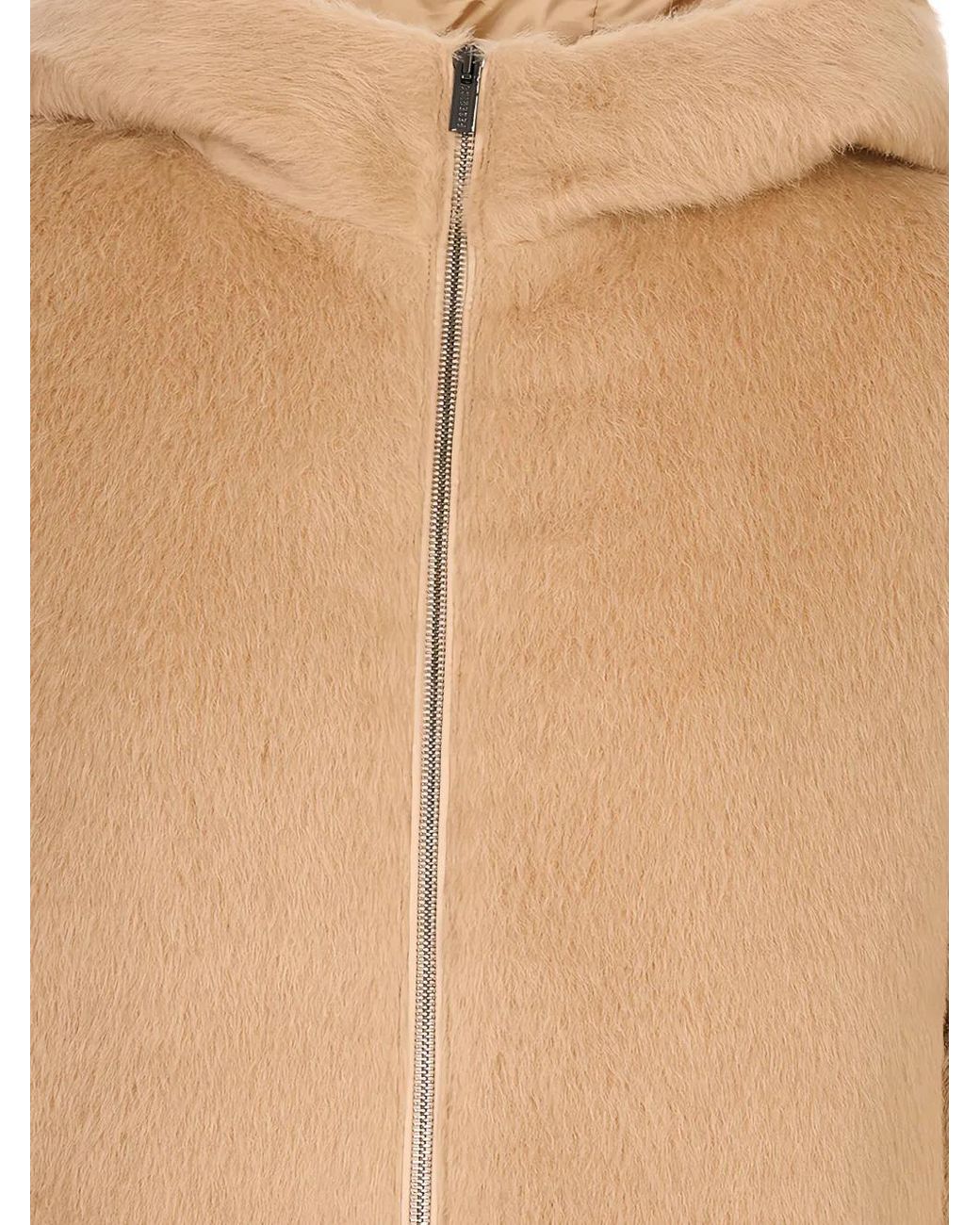 Peserico Natural Faux-Fur Hooded Jacket