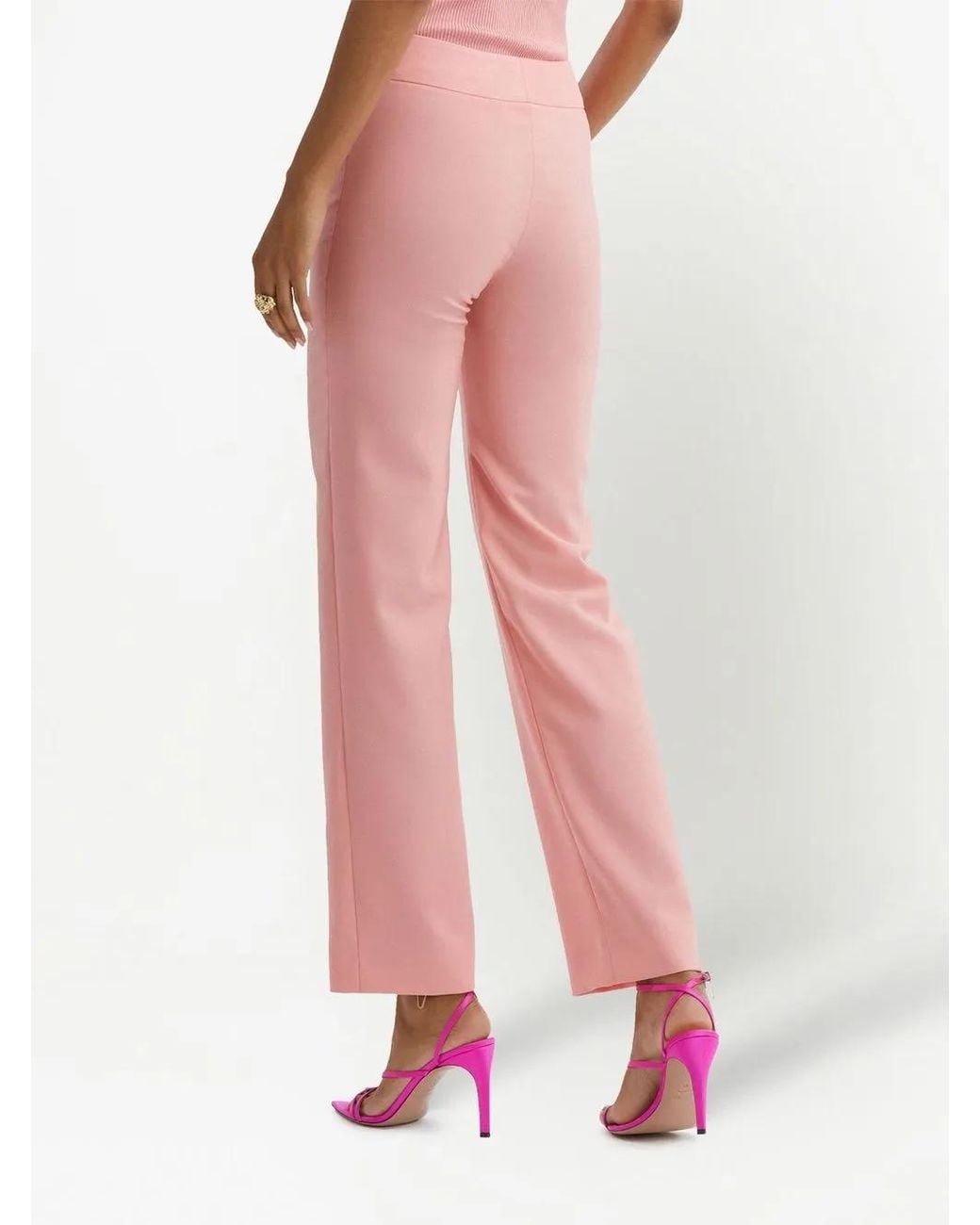 Oscar de la Renta Pink Straight-leg Trousers