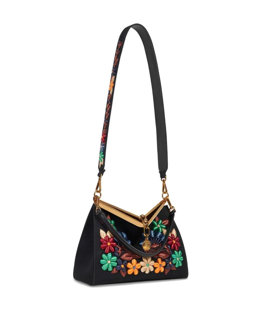 Etro Black Medium Vela Shoulder Bag