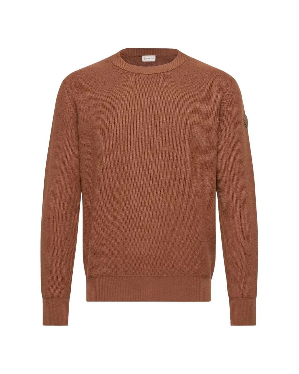 Pull À Patch Logo Moncler pour homme en coloris Brown