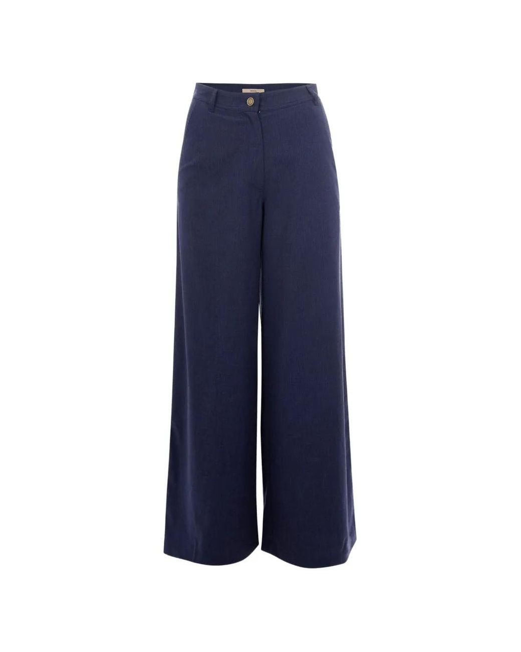 Sessun Blue Button-Up Palazzo Pants