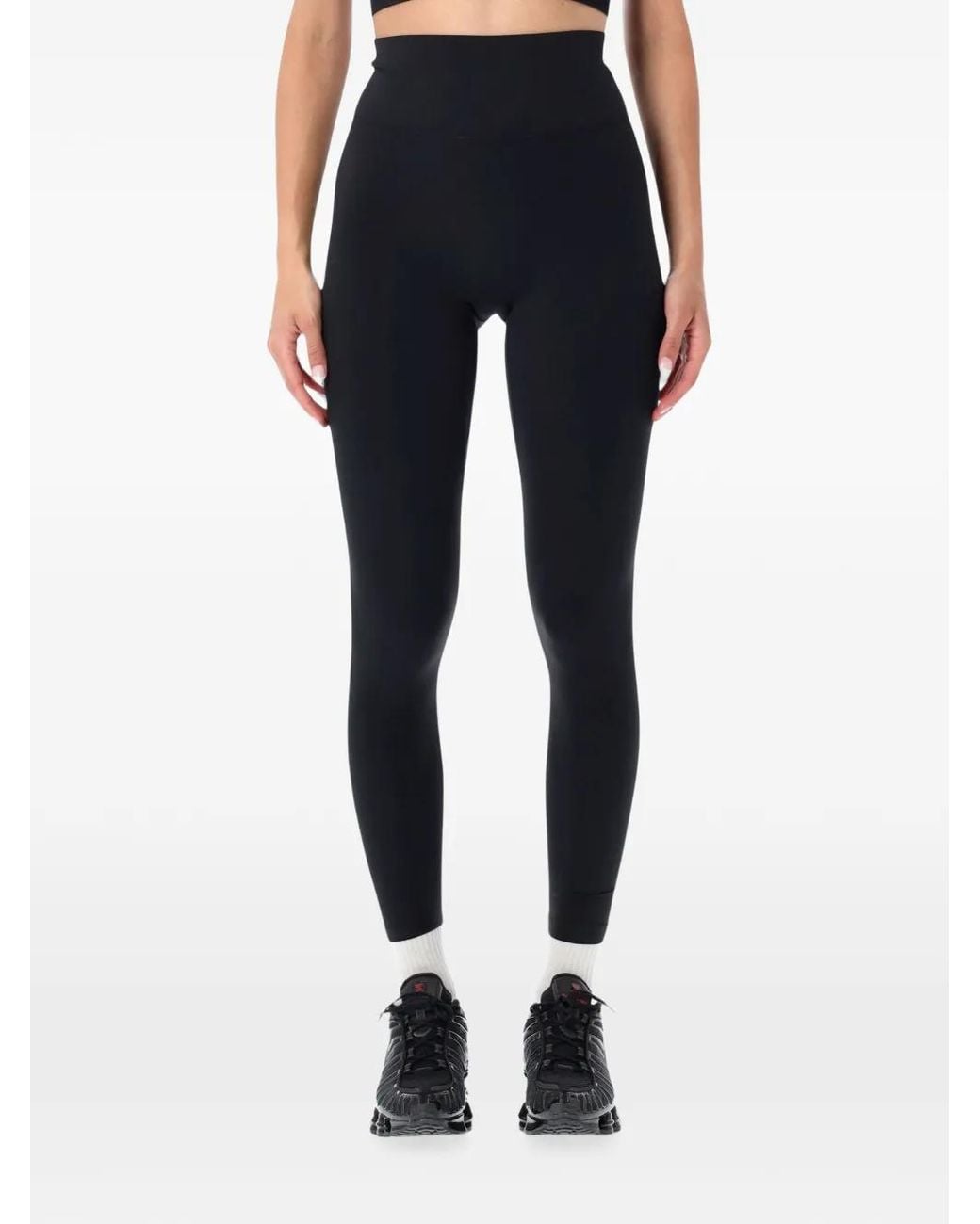 Nike Blue High-Waisted Logo-Print Leggings
