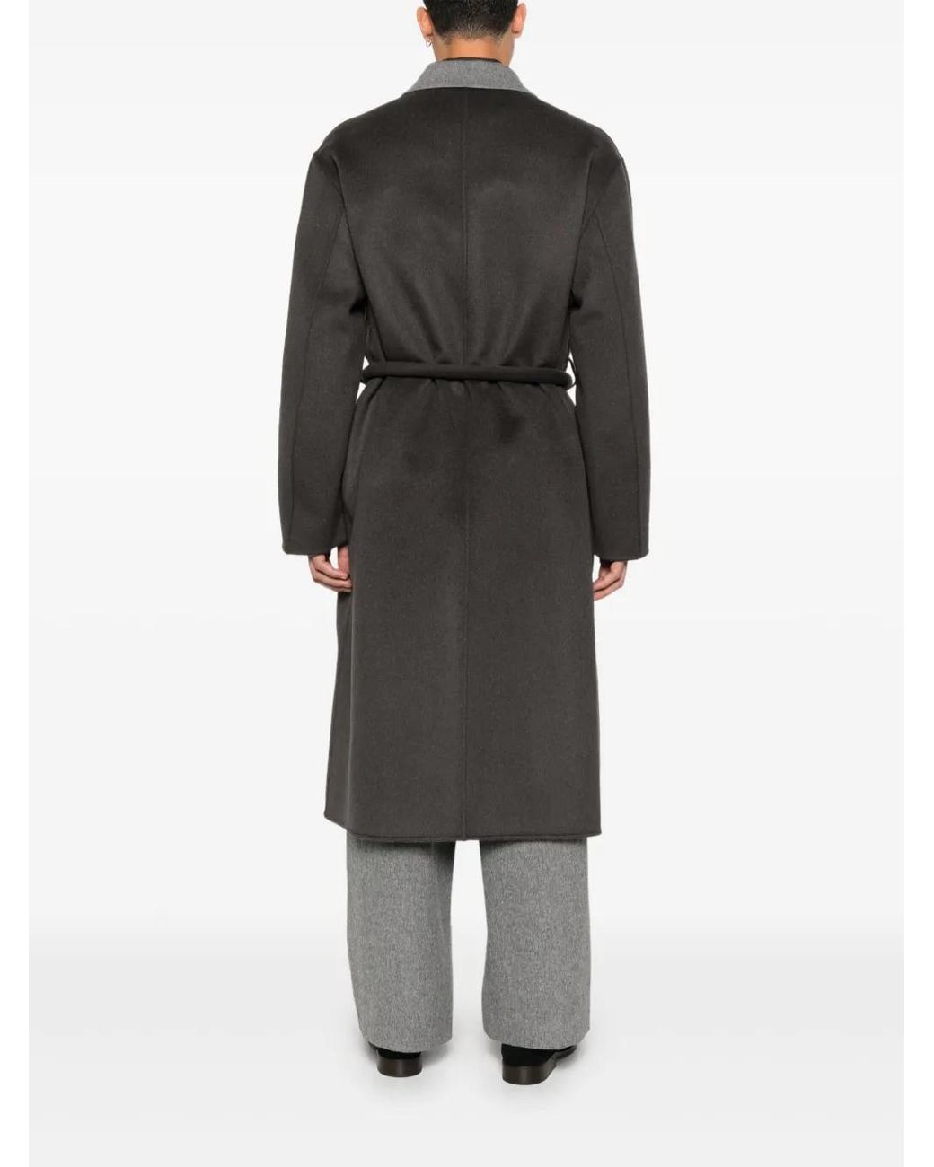 stein Gray Reversible Notched-Lapels Coats