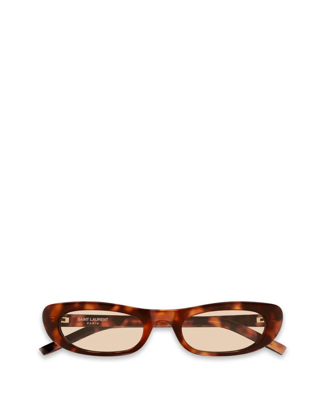 Saint Laurent Brown Shade Oval-Frame Sunglasses