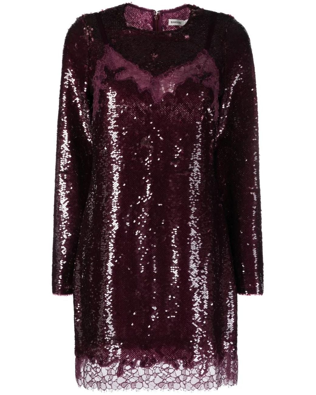 Jonathan Simkhai Brown Mako Sequinned Minidress