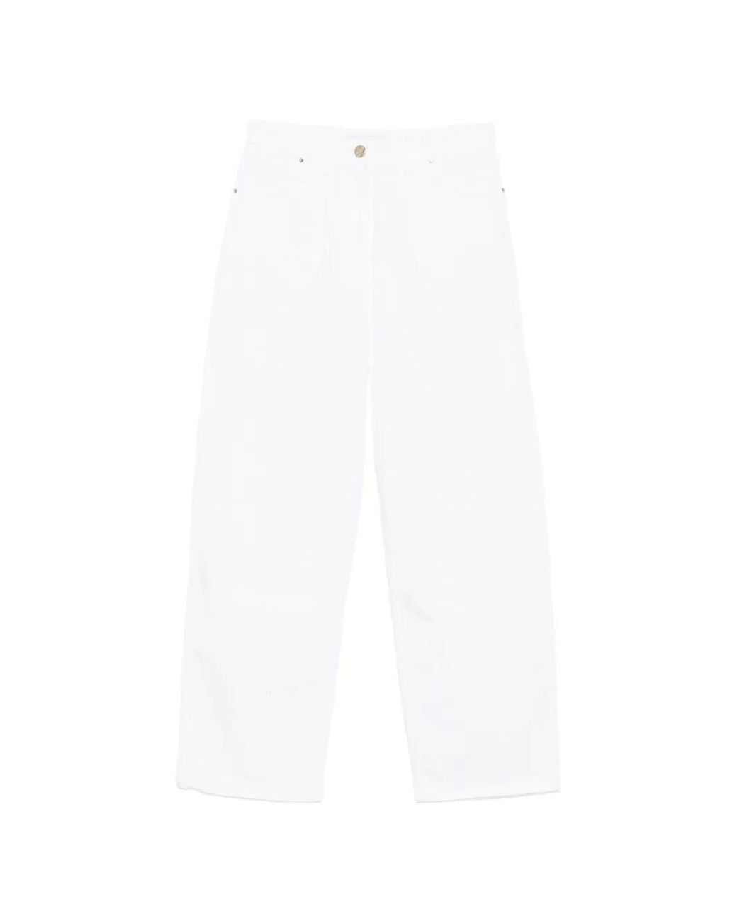 SIMONA CORSELLINI White Wide-Leg Jeans