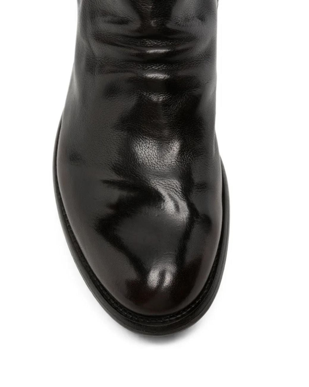 Officine Creative Black Hive Side-Zip Leather Ankle Boots for men