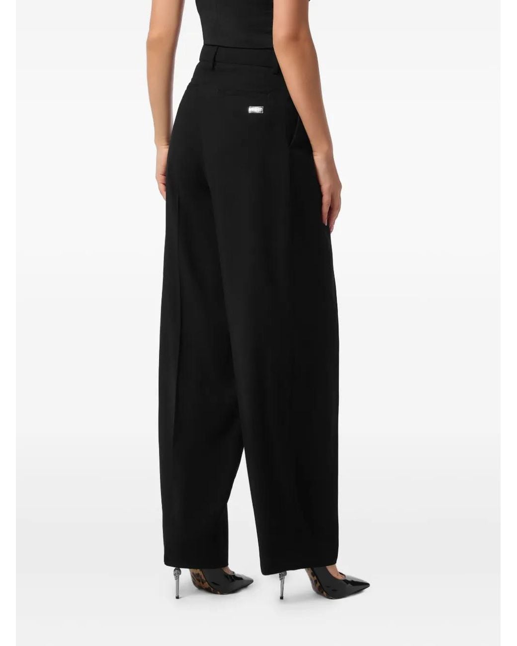 Philipp Plein Black Dame Fit Trousers