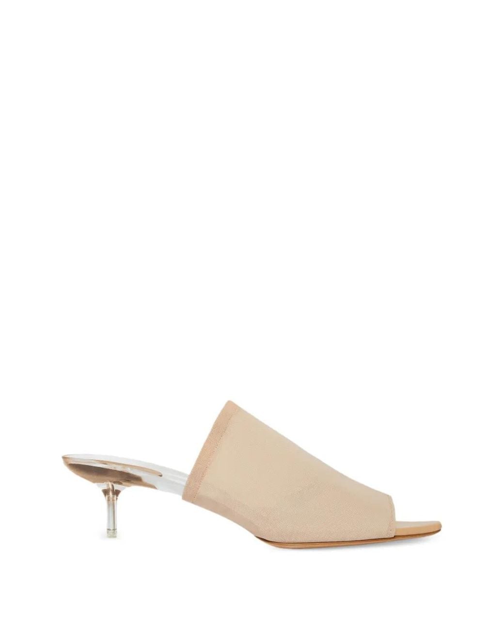 Courreges Natural Sandalen Mit Eckiger Spitze