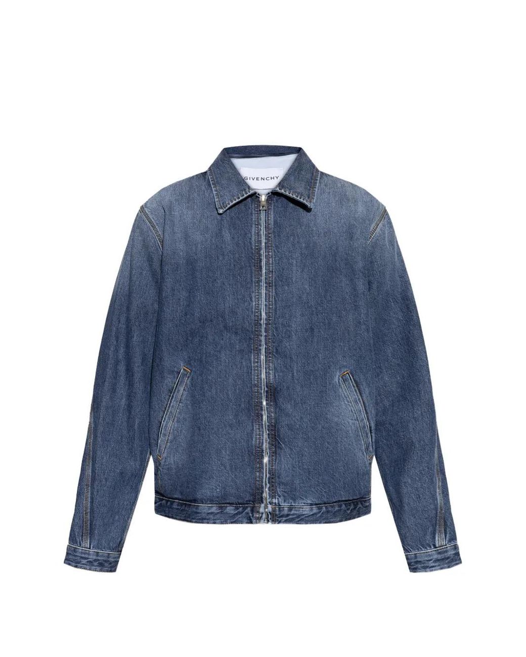 Givenchy Blue Zip-Up Cotton Jacket for men