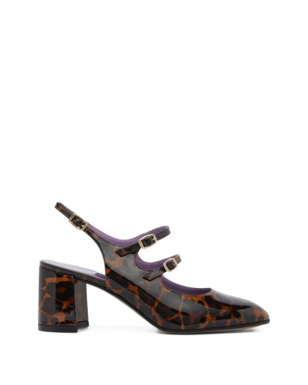 CAREL PARIS Brown Banana Leopard-Print Slingback Pumps