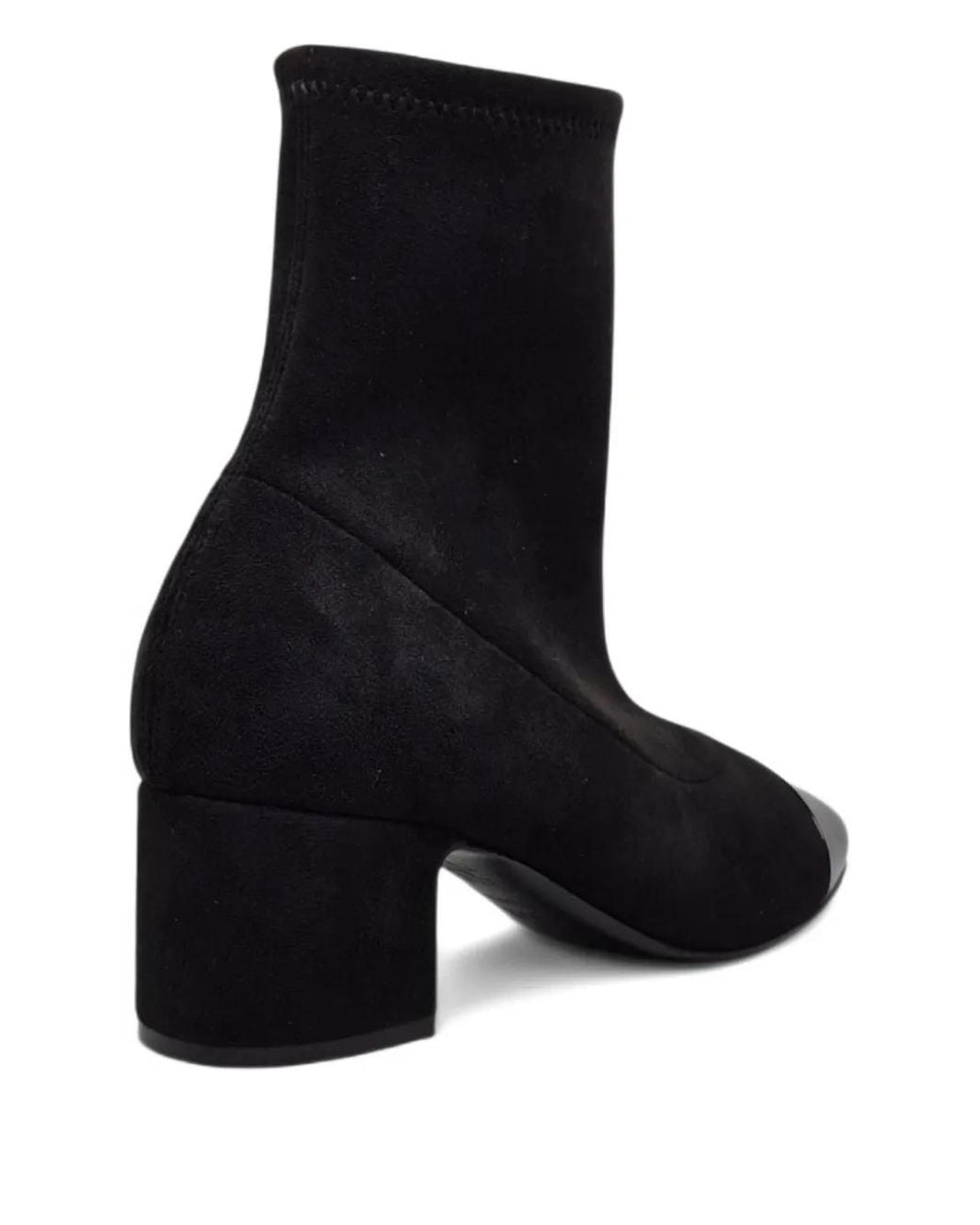 Casadei Black Cap-Toe Block-Heel Pumps