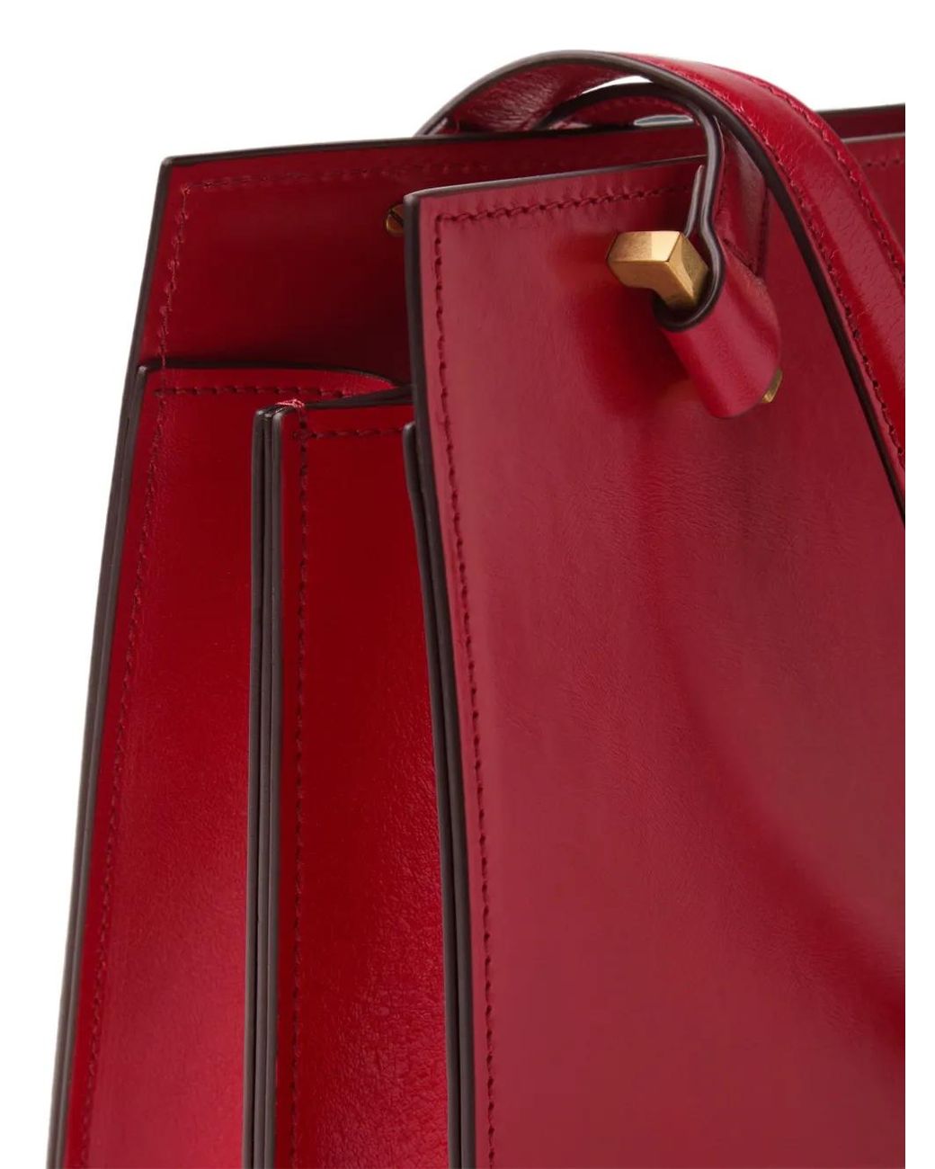 Versace Red Severine Leather Tote