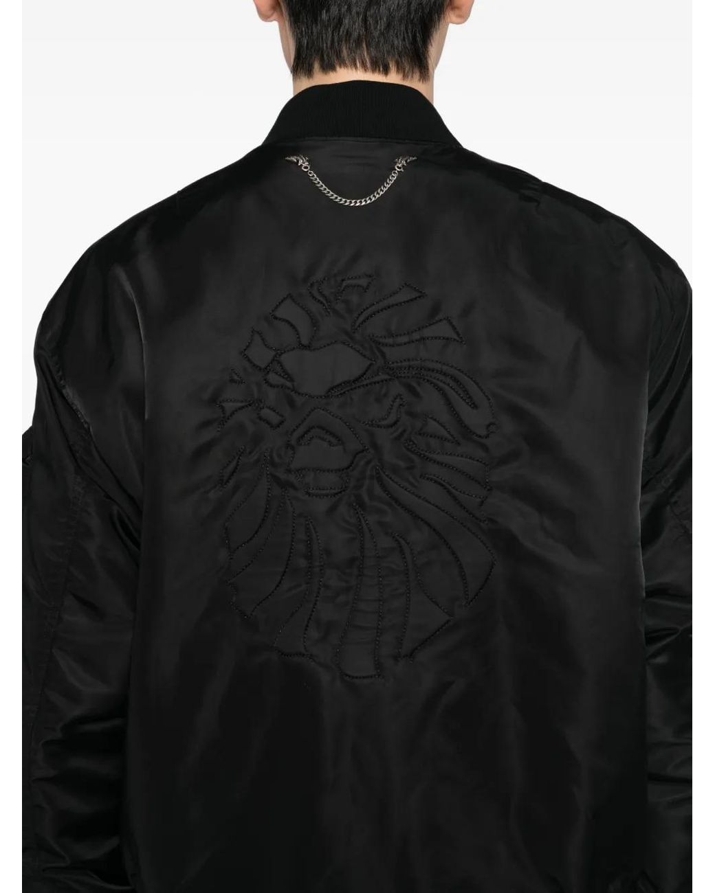 A Bathing Ape Black Zip-Up Bomber Jacket for men