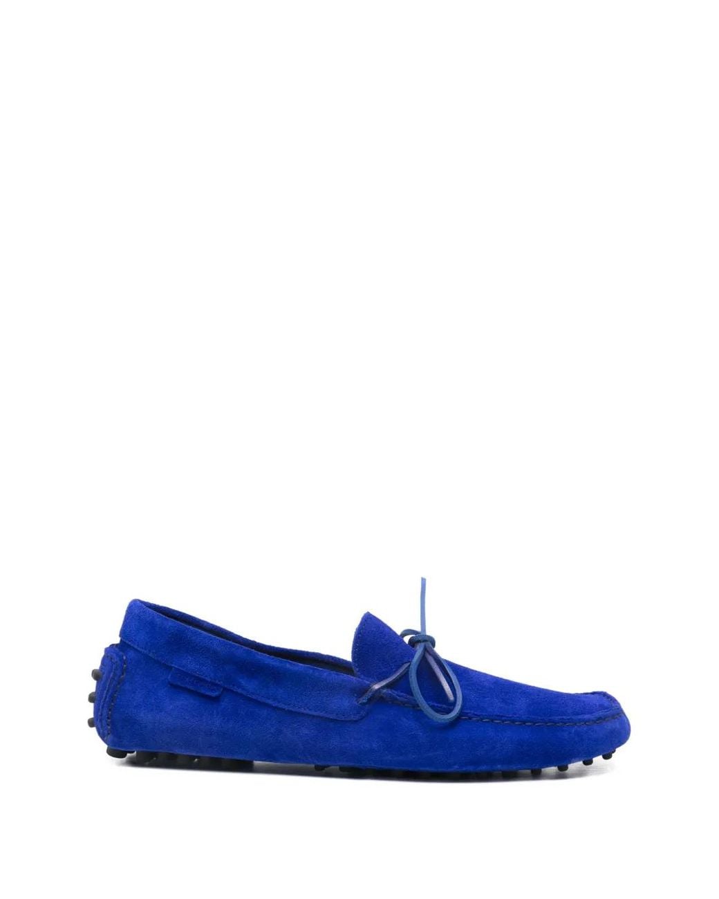 Tom Ford Blue Tie Suede Loafers for men