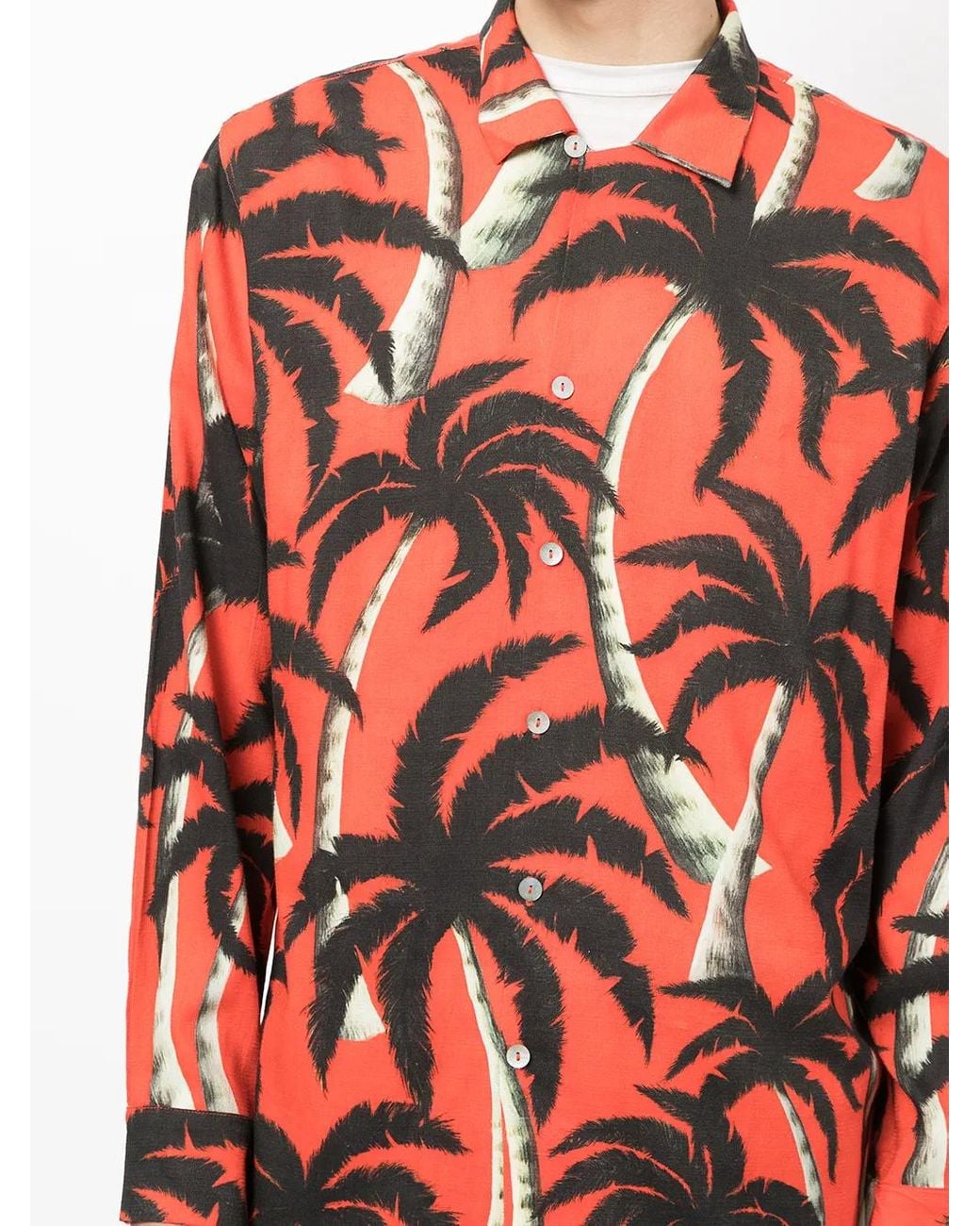 Endless Joy Overhemd Met Palmboomprint in het Red voor heren