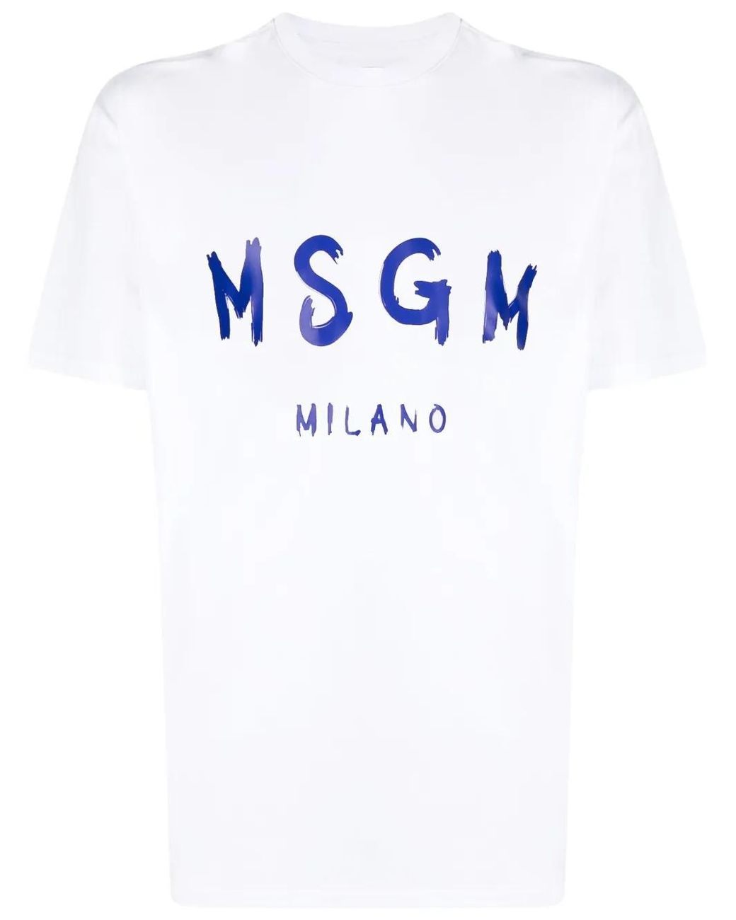 MSGM Blue Logo T-Shirt for men