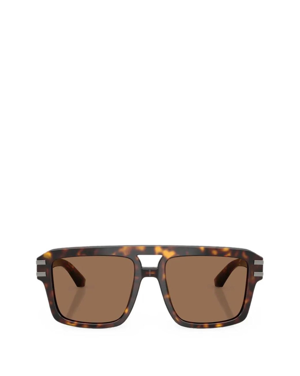 Dolce & Gabbana Brown Tortoiseshell-Effect Pilot Sunglasses for men