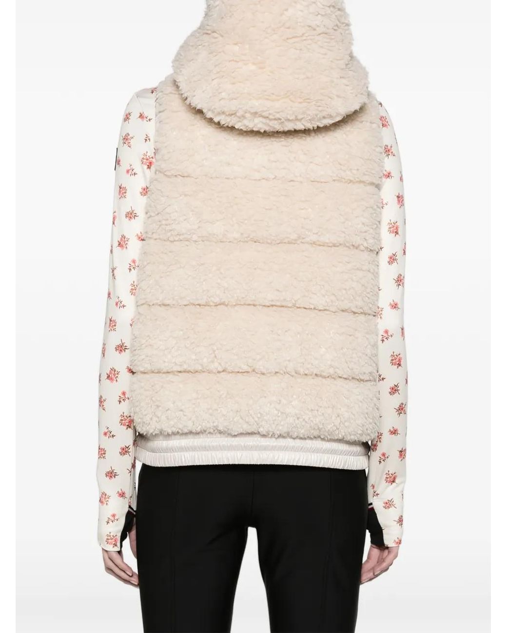 Moncler Natural Teddy Hooded Insulated Vest
