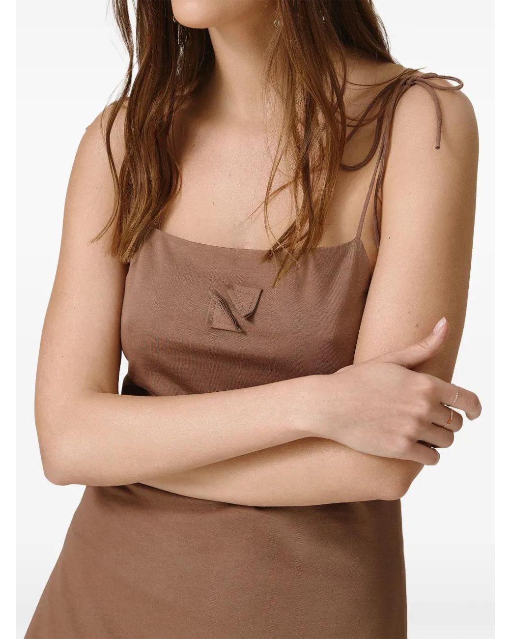 Pink Natural Gerüschtes Minikleid mit Schleifenverschluss