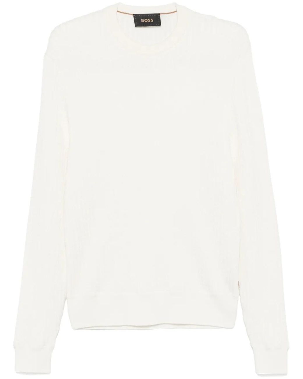 Boss White Eldo Sweater for men