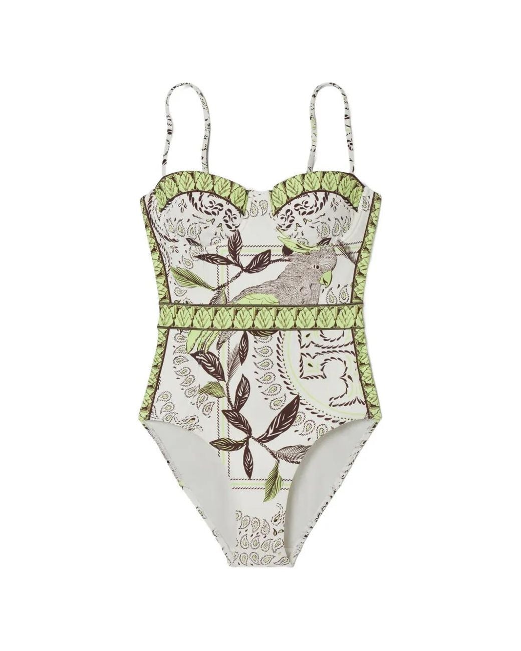 Tory Burch White Printed Swimsuit