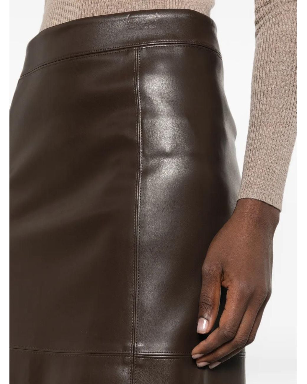 Max Mara Brown Flared Skirt