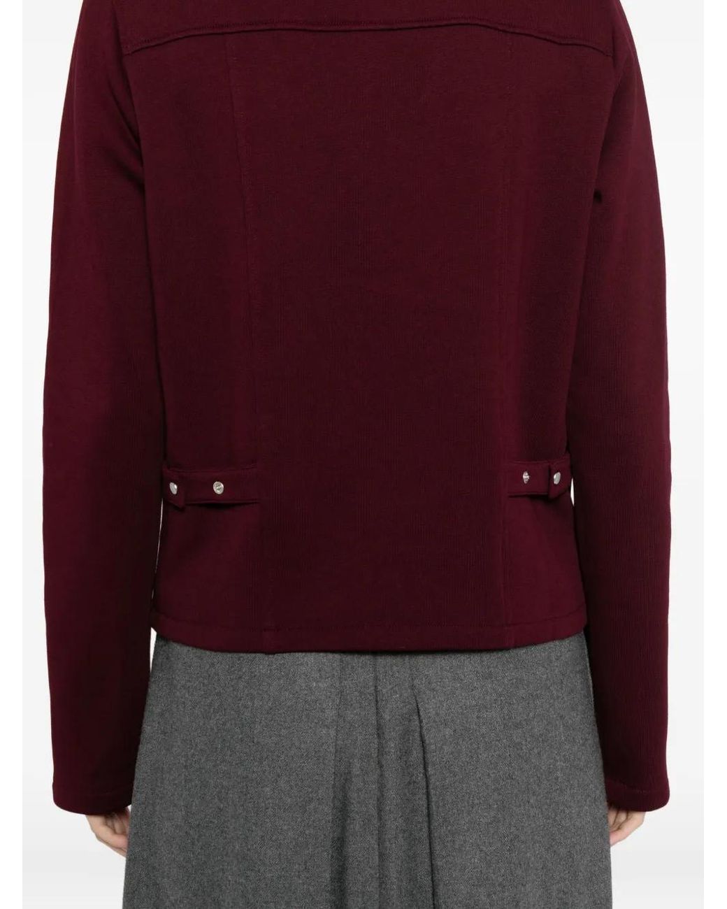 Agnes B. Purple Buttoned-Up Jacket