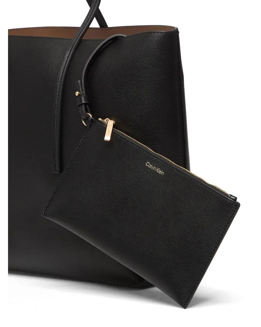 Calvin Klein Black Sac Cabas Foil À Logo