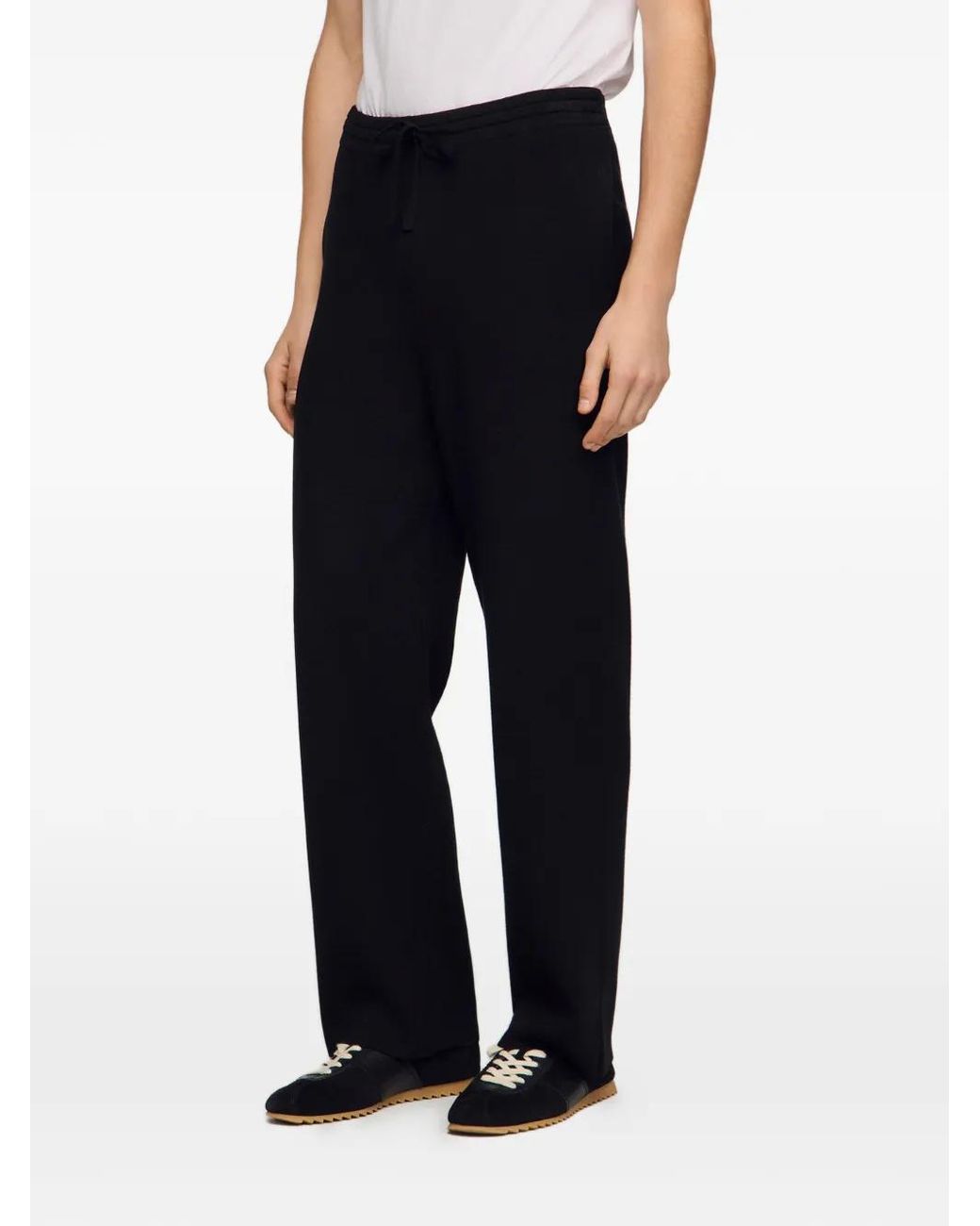 Sandro Black Drawstring Track Pants for men