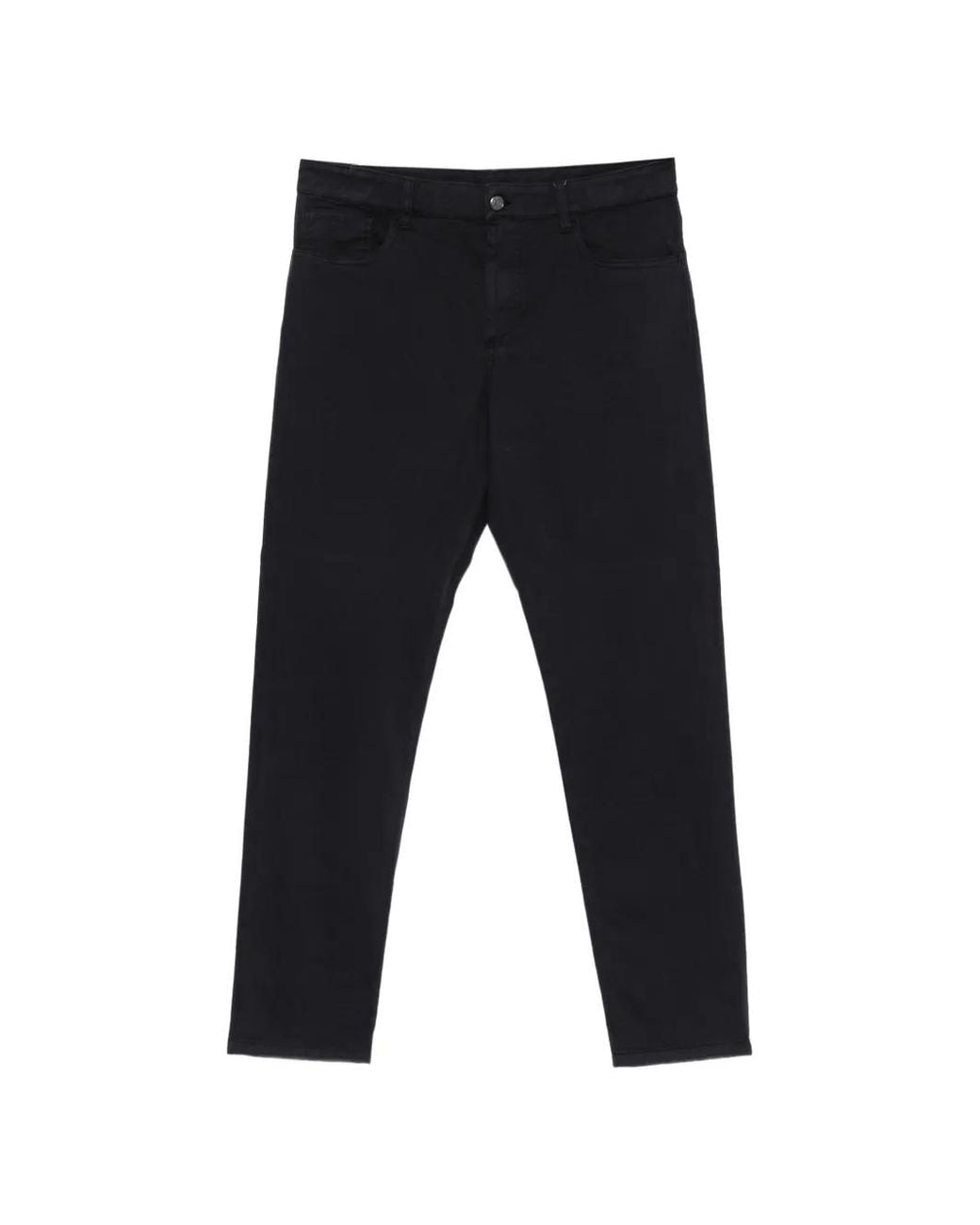 Canali Blue Logo-Patch Jeans for men