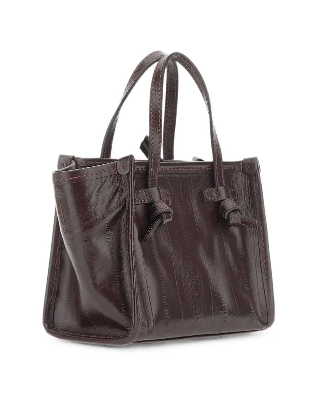 MARCELLA CLUB Brown Small Miss Marcella Leather Tote Bag