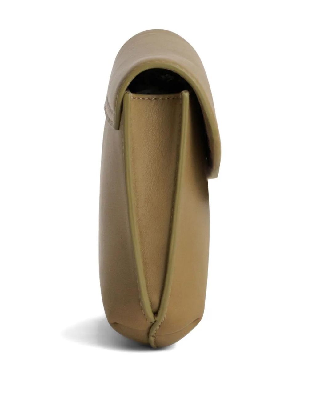 Yu Mei Brown Keriana Leather Clutch Bag