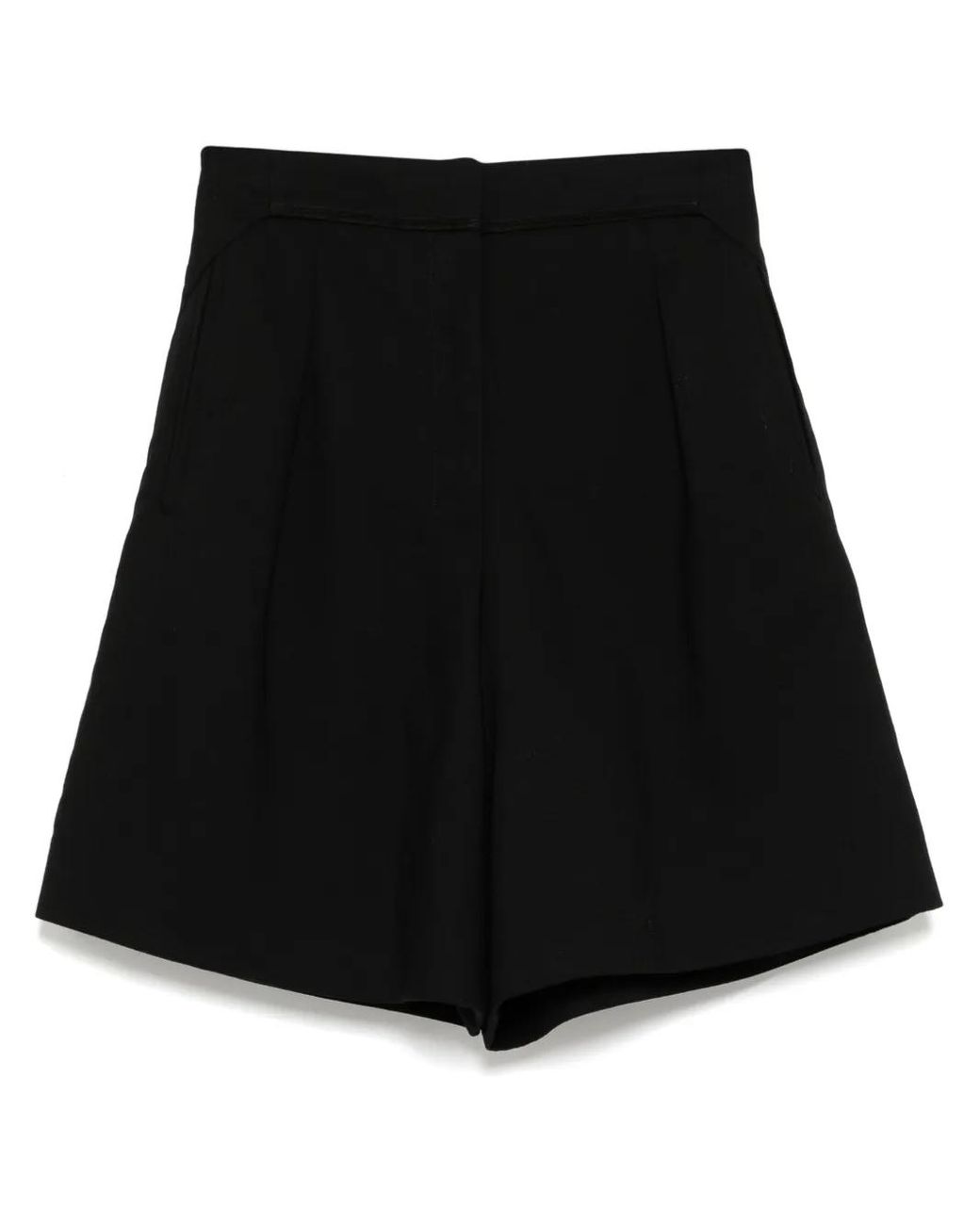 Shiatzy Chen Black Wool Shorts