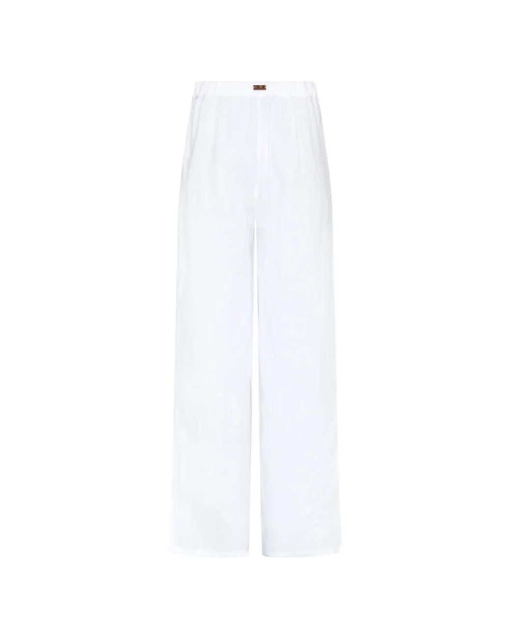Vilebrequin White Elasticated Comfort Trousers